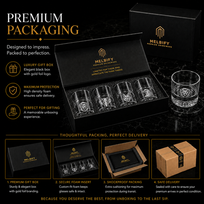 Melbify Plain Animal Combo Whiskey Glasses | Set of 4 | 300 ML|Old Fashioned Glass|Thick Bottom Rocks Glasses| 2 Times Heavier| Perfect for Serving Whiskey,Rum,Scotch,Vodka,Gin & Tequila