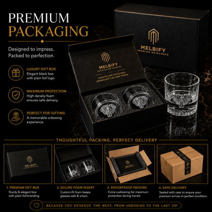 Melbify Plain Elephant Whiskey Glass | 300 ml | Premium | Unique| Big Size | Broad | Animal Whiskey Glass| Old Fashioned Whiskey Glass| High Ball Glass with Thick Bottom