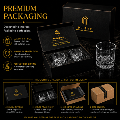 Melbify Plain Lion Whiskey Glass | 300 ml | Animal Whiskey Glass| Whiskey Glass with Lion Symbol | Premium | Unique| Big | Thick | Rock Whiskey Glass