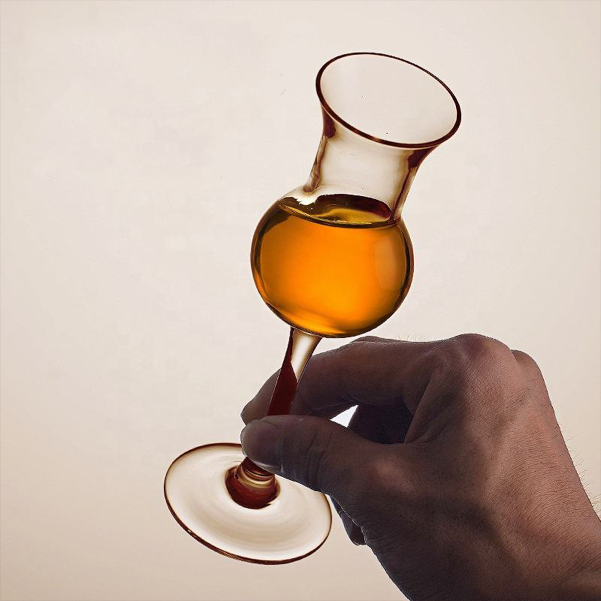 Melbify Nosing Glass with Stem | Volume 75ml | Wine, Whiskey, Brandy, Cognac Snifter | Crystal Glass | Large, Elegant Snifter for Cocktails