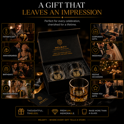 Melbify Wolf Whiskey Glass | 300 ml | Animal Whiskey Glass | Golden Whiskey Glass | Premium | Unique| Big| Broad | Round Whiskey Glass with Thick Bottom