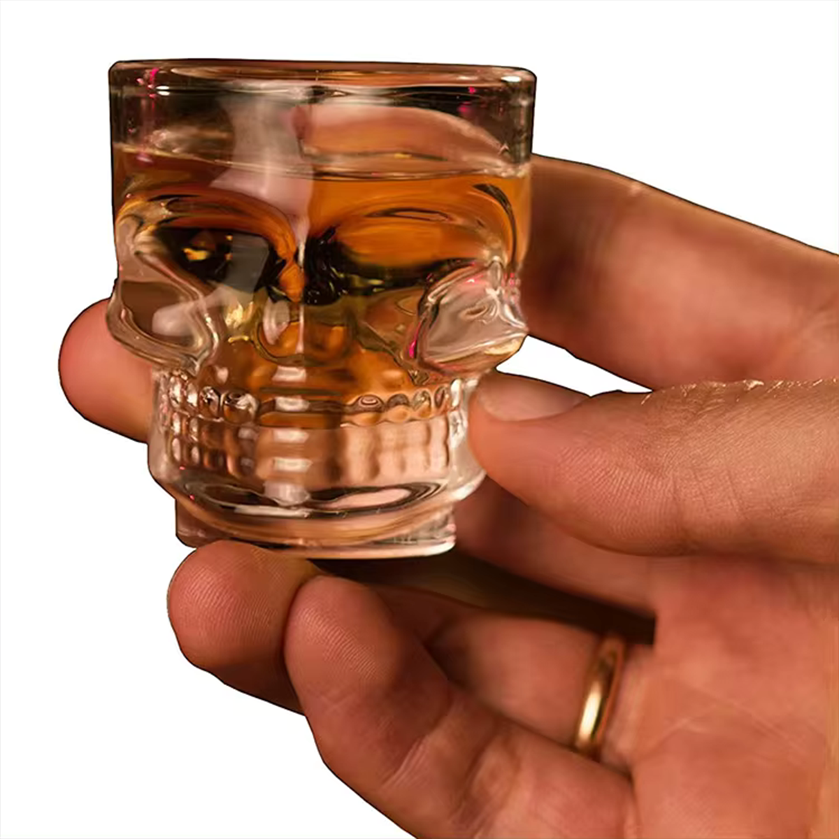 Melbify Skull Shot Glasses | 4 Pack |  25ml |  Tequila, Vodka, Jagermeister Shot Glasses Set | Party Favors | Gift Set