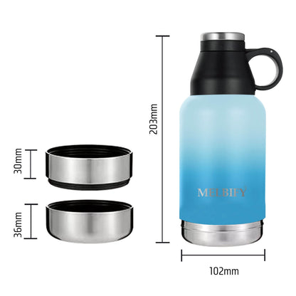 Melbiflask Insulated Vacuum Flask Bottle 1 Ltr ( Blue)