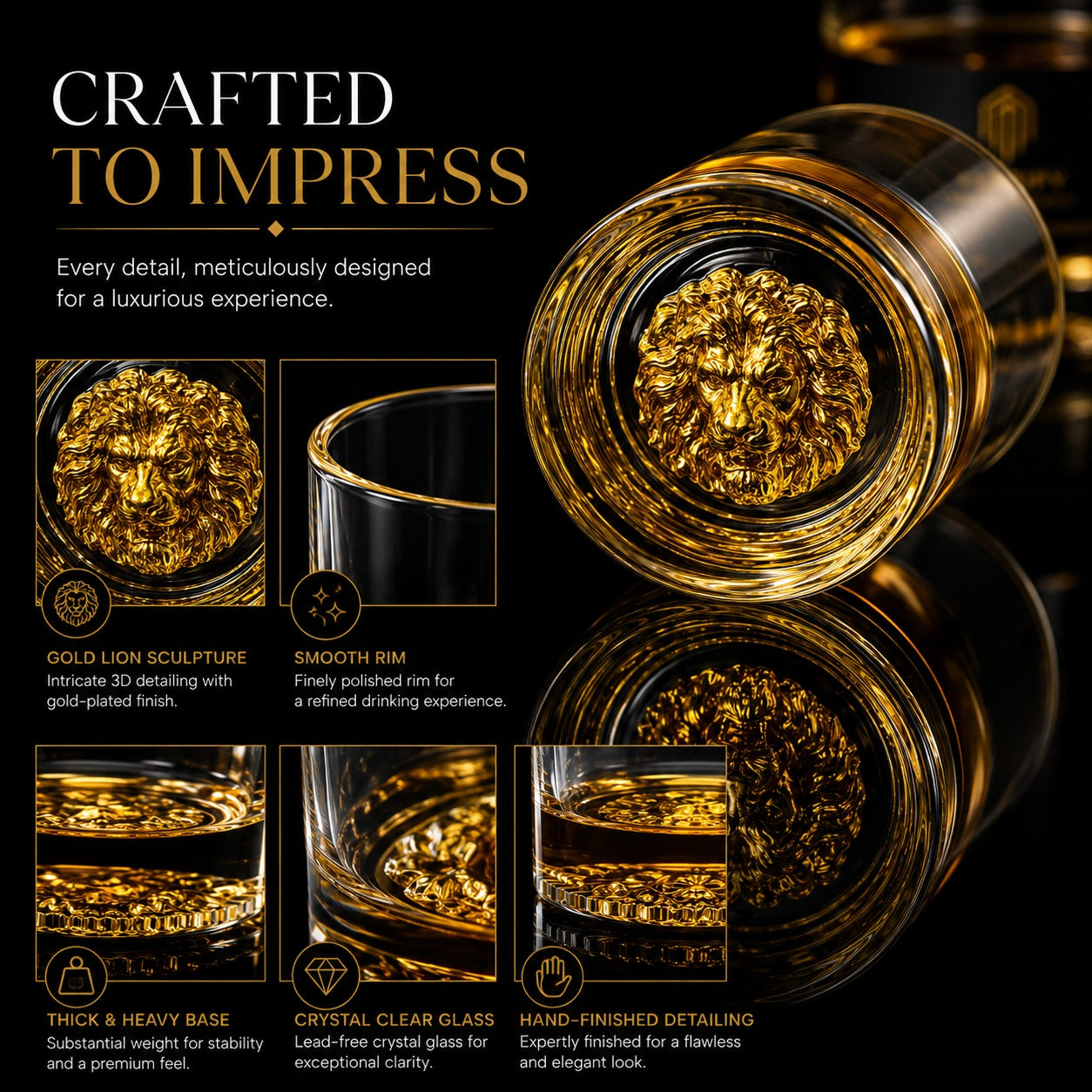 Lion Gold Gift Box - Set of 2