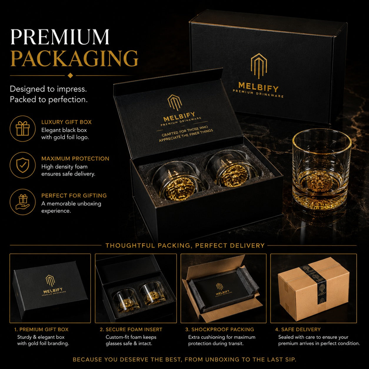 Lion Gold Gift Box - Set of 2