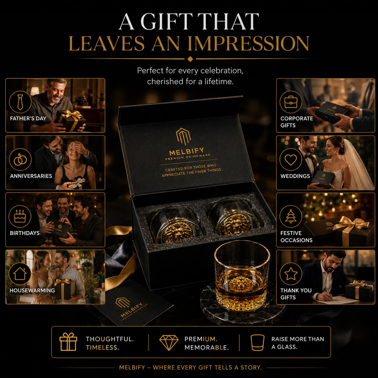 Lion Gold Gift Box - Set of 2