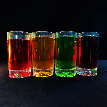 Melbify Animal Pattern Cocktail Glasses | 380 ML | Set of 4 | Premium | Drinking Highball Glass for Cocktails, Mojito, Juice, Water,Beer & Mixed Drinks | Gift Set