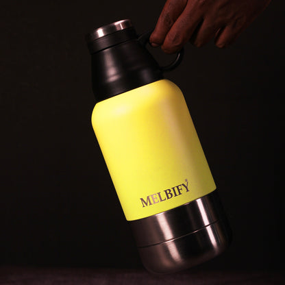Melbiflask Insulated Vacuum Flask Bottle 1 Ltr ( Neon)