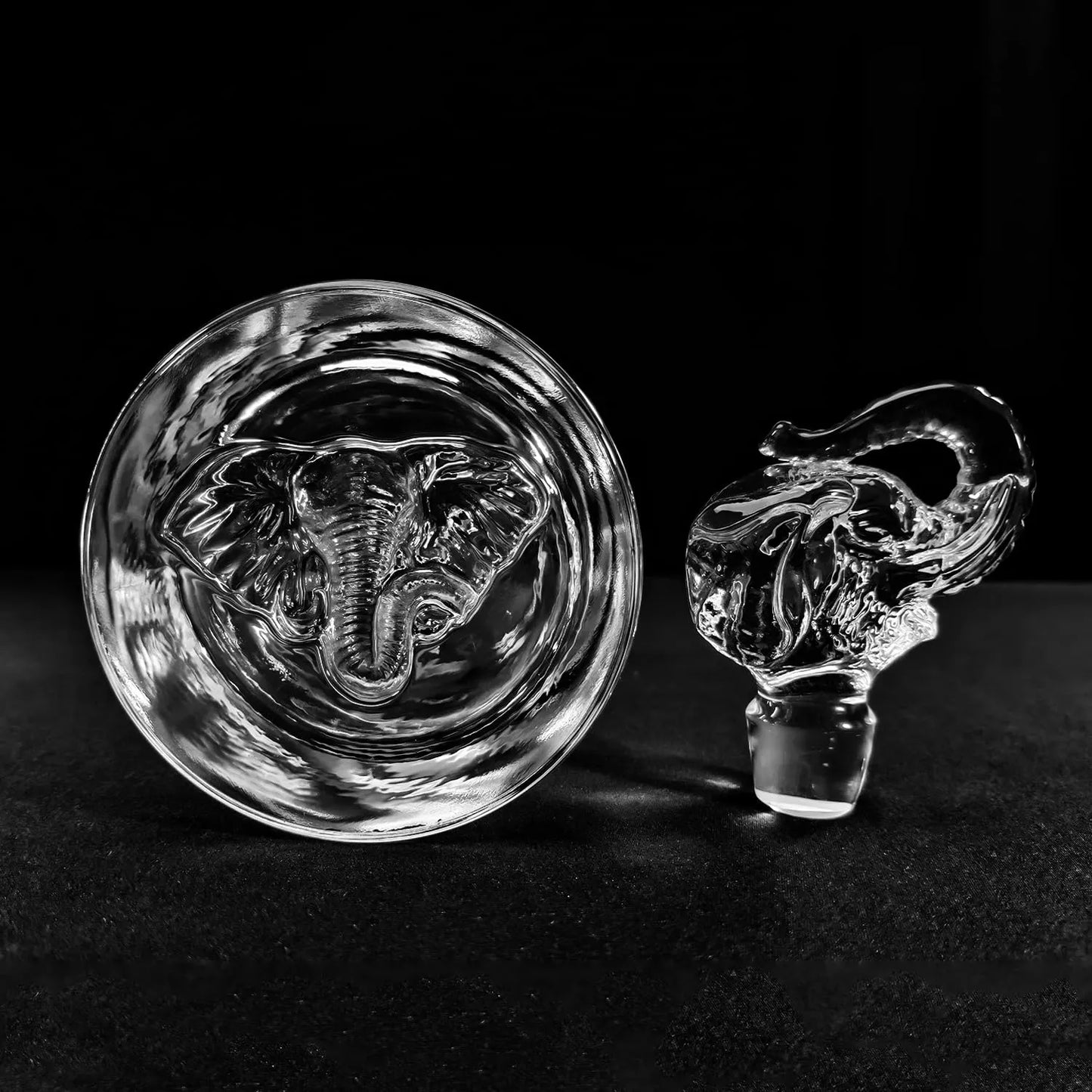 Elephant Whiskey Decanter | 850 ml | Premium Crystal Liquor Decanters with Stopper | Decanter for Liquor, Whiskey, Brandy, Gin, Rum, Scotch,Tequila, Vodka, and Brandy | Gift Set