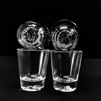 Melbify Animal Pattern Shot Glasses | 50 ML | Set of 4 | Premium | Shot Glass for Vodka, Whiskey, Rum,Tequila, Espressos, Spirits & Liquors | Gift Set