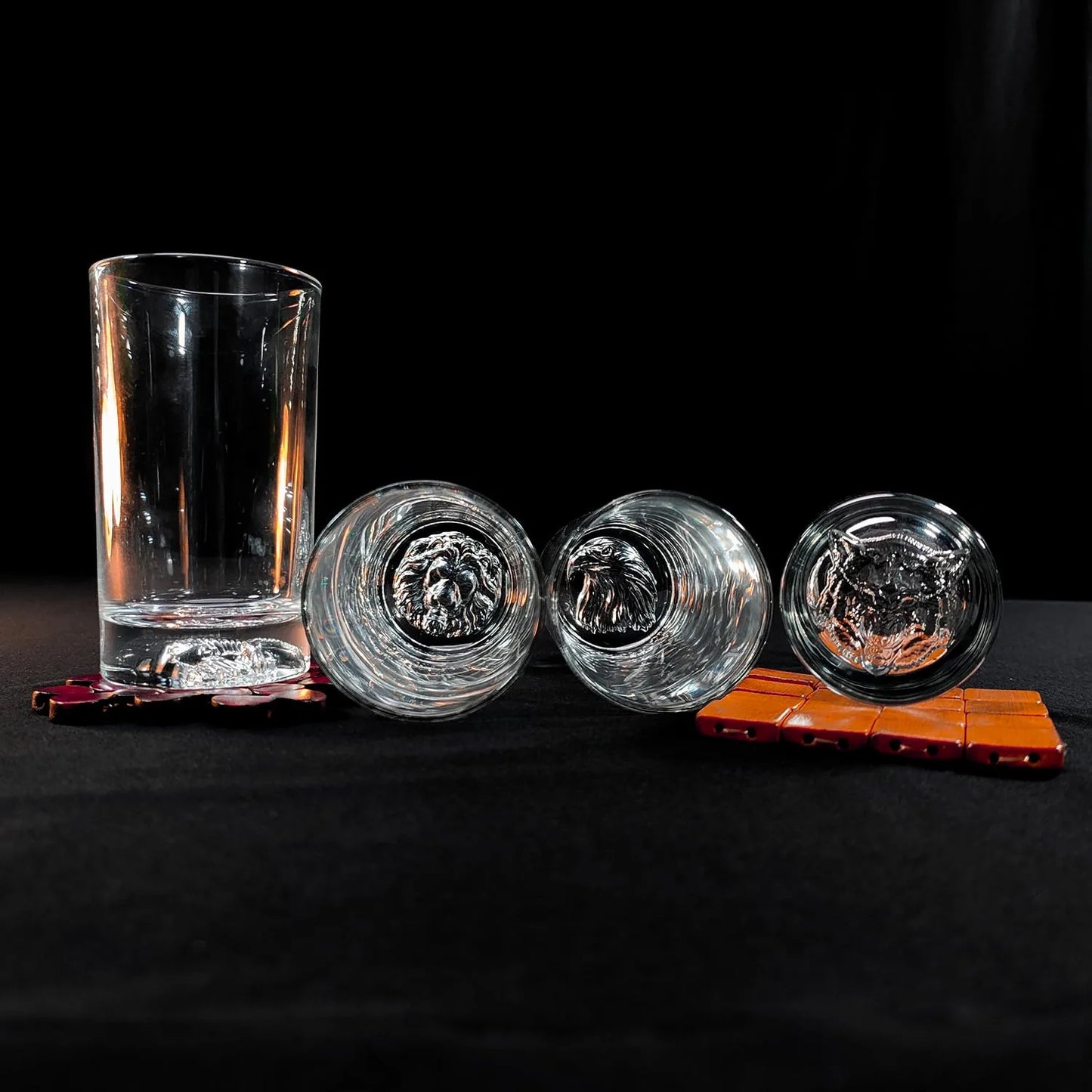 Melbify Animal Pattern Cocktail Glasses | 380 ML | Set of 4 | Premium | Drinking Highball Glass for Cocktails, Mojito, Juice, Water,Beer & Mixed Drinks | Gift Set