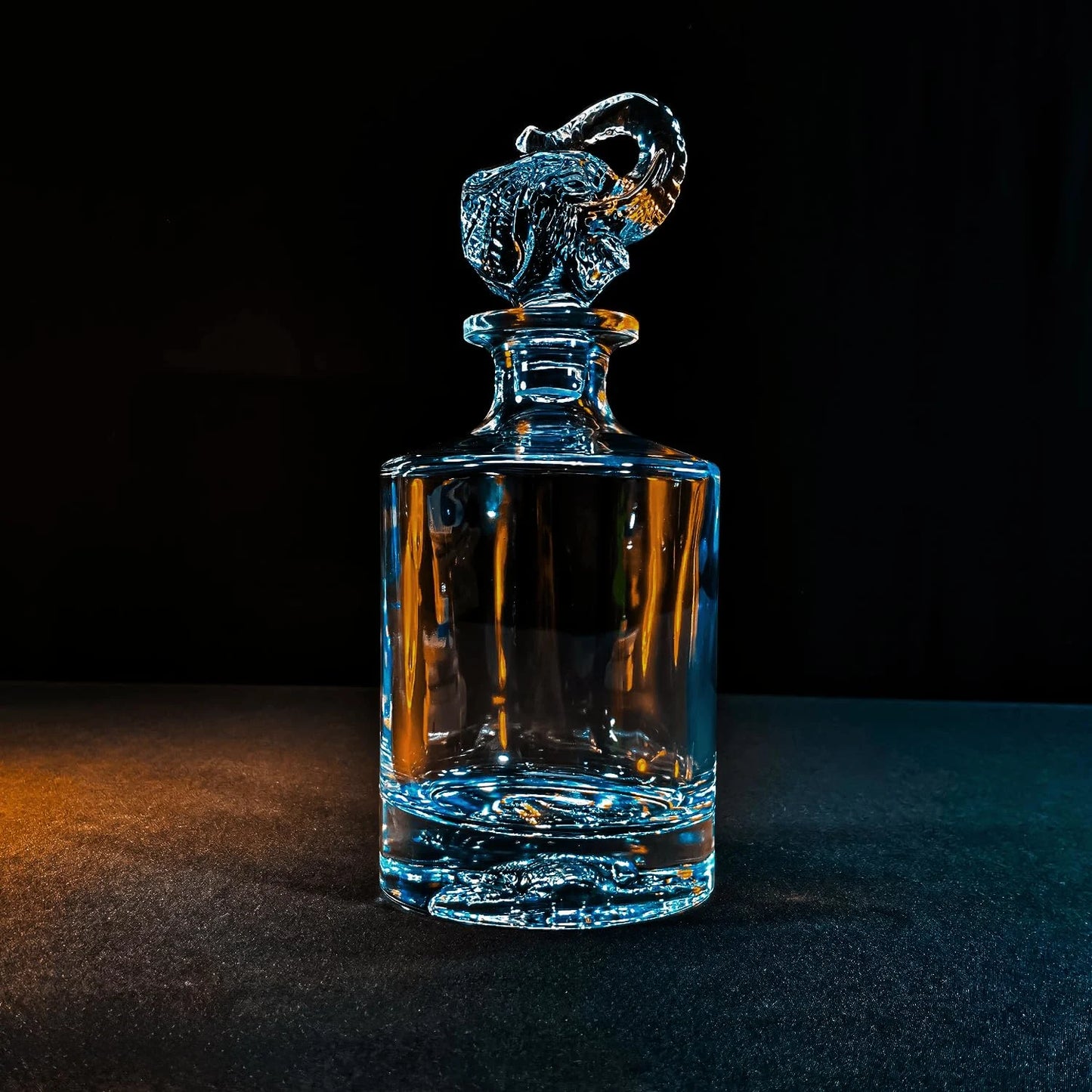Elephant Whiskey Decanter | 850 ml | Premium Crystal Liquor Decanters with Stopper | Decanter for Liquor, Whiskey, Brandy, Gin, Rum, Scotch,Tequila, Vodka, and Brandy | Gift Set