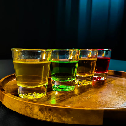 Melbify Animal Pattern Shot Glasses | 50 ML | Set of 4 | Premium | Shot Glass for Vodka, Whiskey, Rum,Tequila, Espressos, Spirits & Liquors | Gift Set