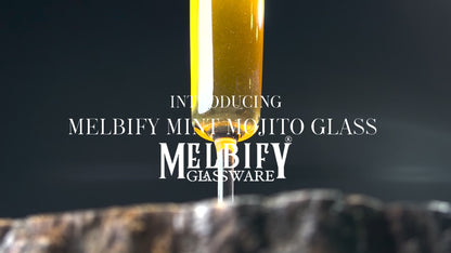 Melbify Mint Master Mojito Glasses | 250 ml | Tall LIIT Cocktail Glasses | Funny Highball Glasses for Bar | Premium Big Cocktail Glass for Gin & Party Juice|Strong Mojito & Mocktail Glasses