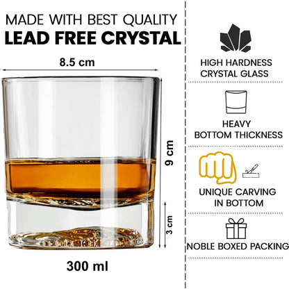 Melbify Boxing Whiskey Glass | 300 ml |Premium | Unique| Big| Broad | Royal | High end| Expensive| Golden Plated Whiskey Glass| Whiskey Glass for Boxing Lovers