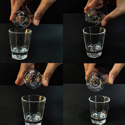 Melbify Animal Pattern Shot Glasses | 50 ML | Set of 4 | Premium | Shot Glass for Vodka, Whiskey, Rum,Tequila, Espressos, Spirits & Liquors | Gift Set