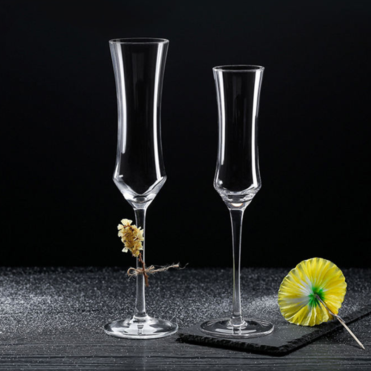 Melbify Tube Wine Glasses | 160 ml |  Wide Mouth Luxury Wine Glass | Fancy| Imported | Crystal Wine Glasses Gift Set | Designer | Unique Wine Glasses