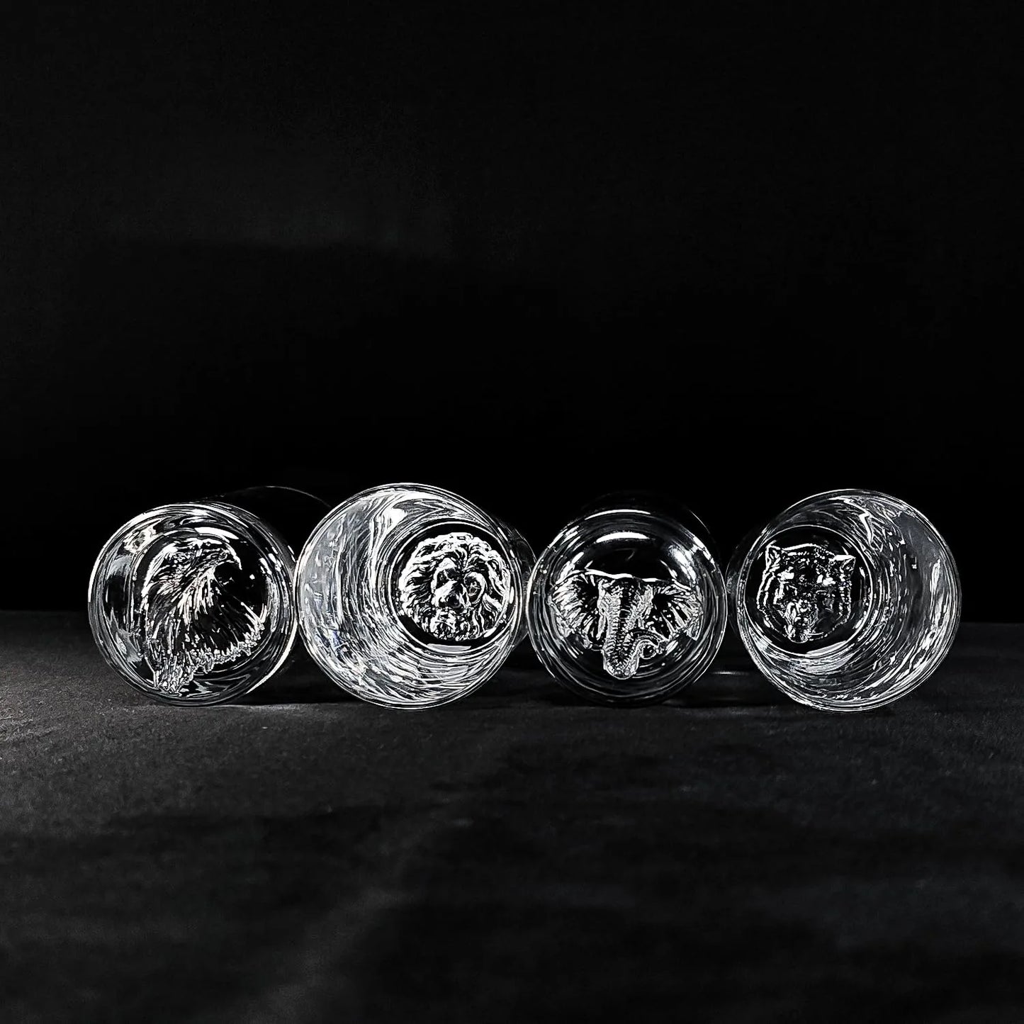 Melbify Animal Pattern Cocktail Glasses | 380 ML | Set of 4 | Premium | Drinking Highball Glass for Cocktails, Mojito, Juice, Water,Beer & Mixed Drinks | Gift Set