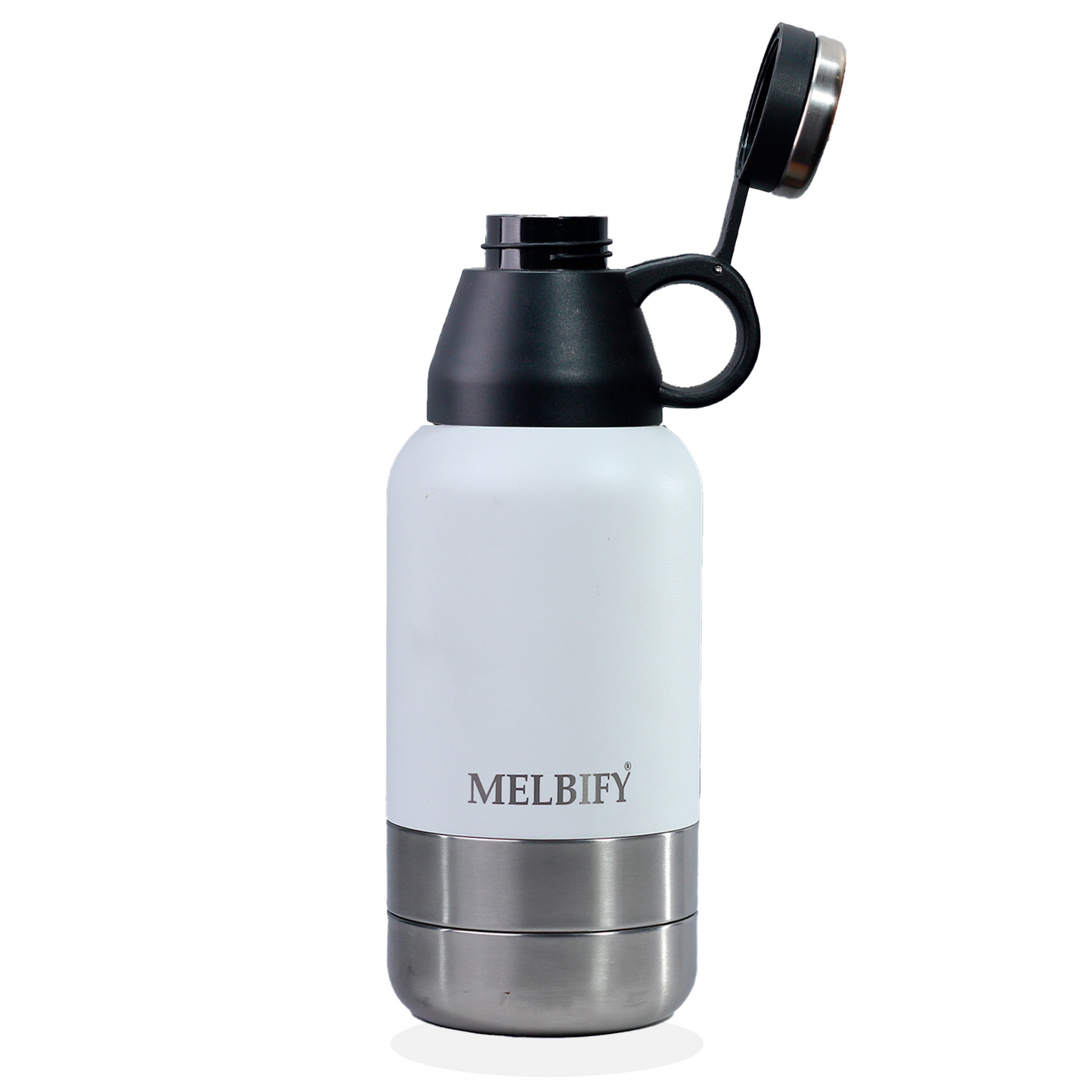 Melbiflask Insulated Vacuum Flask Bottle 1 Ltr ( White)