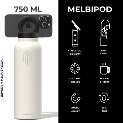 Melbipod White - melbiflask