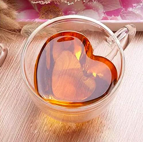 Heart Shaped Tea Glass Set of 2,100 ml melbify